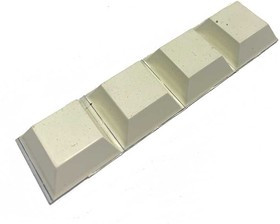 SJ5023, Ножки клейкие белые 20,6 х 7,6 мм квадрат 4 шт