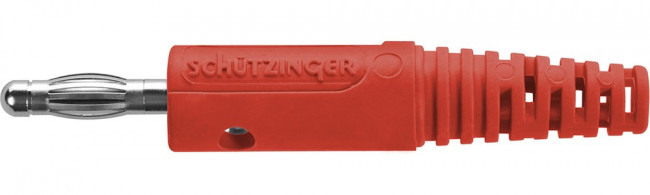 FK 8 L NI / RT, Вилка, "банан" 4мм, 32А, 33ВAC, 70ВDC, красный, Длина: 65,5мм