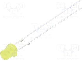 OSY5JA34E4A, LED; 3mm; yellow; 68?100mcd; 140°; Front: flat; 1.8?2.6V