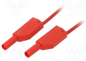 SLK410-E/SIL-20022, Измерительный провод, 19А, с осевым гнездом 4мм, Uном: 1кВ, Дл: 2м