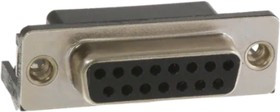 182-015-213R531, 182 15 Way Right Angle Panel Mount D-sub Connector Socket, 2.75mm Pitch, with Boardlocks