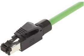 09451511100, Вилка, RJ45, PIN: 4, Кат: 5, позолота, Конф: 8p4c, 6,1-6,9мм, IDC