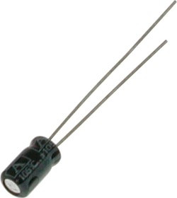 ECAP (К50-35 мини), 0.1мкФ, 50 В, 4х7мм, Конденсатор электролитический алюминиевый миниатюрный