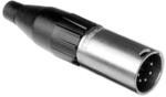 AC5MJ, Вилка; XLR; "папа"; PIN: 5; прямой; на провод; пайка; посеребренные
