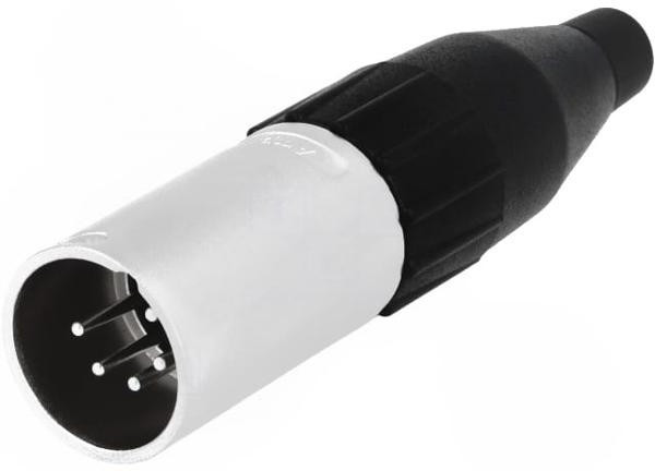 AC5MJ, Вилка; XLR; "папа"; PIN: 5; прямой; на провод; пайка; посеребренные