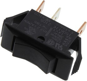 1506-11E, SWITCH, ROCKER, SPDT, 15A, 250V, BLACK