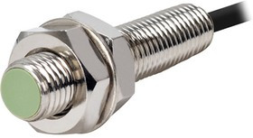 PRL08-1.5DN Индуктивный трёхпроводный датчик в удлиненном корпусе 40мм с индикатором и кабелем 2м, 1,5 мм, M8, NPN НО