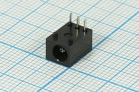 Гнездо питания DC 1.35D3.5 на плату, угловое, 3 контакта,DJK-07D; №479 гн пит DC 1,35D3,5\3C\\ плат\угл\DJK-07D