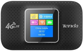 Мобильный роутер Tenda 4G185 4G LTE, встроенная батарея 2100 мАч; поддержка карт памяти до 32Гб