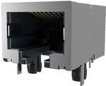 95672-001LF, Modular Jack, Input Output Connectors, Cat 5 Single, Horizontal, Board Through Mount, Shielded, 8 Positions, 1 Port