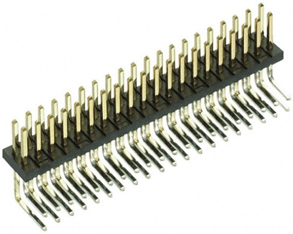 M50-3902042, Headers &amp; Wire Housings 20+20 DIL PIN HDR HORIZ Au/Sn