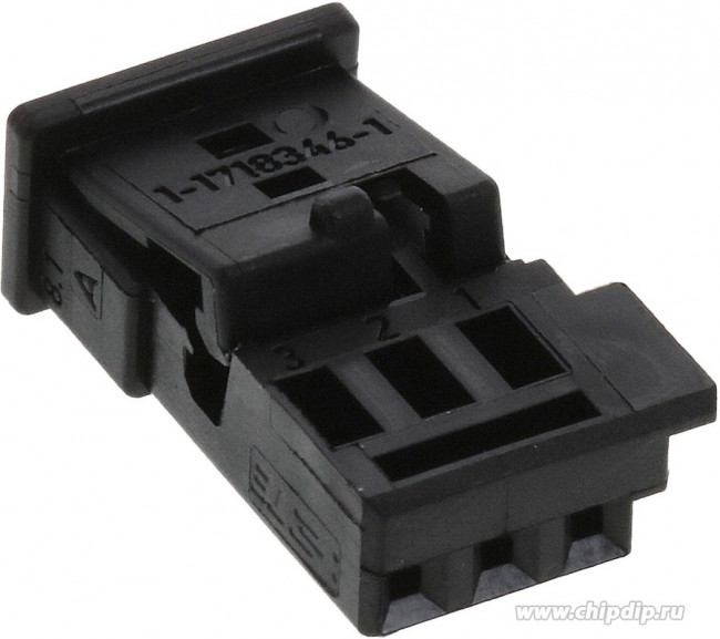 1-1718346-1, Conn Housing RCP 3 POS 2.54mm Crimp ST Cable Mount Black Box Automotive