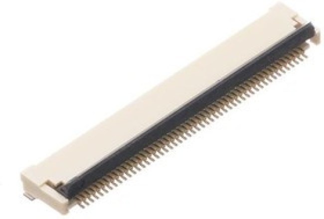XF2M-5015-1A, FFC &amp; FPC Connectors .5mm Rotary BackLock SMT Dual 50P Adhesv.