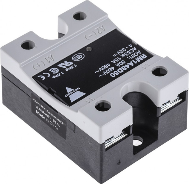 RM1A48D50, Solid State Relay, 50 A rms Load, Panel Mount, 530 V Load, 32 V Control RM1A48D50, Solid State Relay, 50 A rms Load, Panel Mount, 530 V Load, 32 V Control