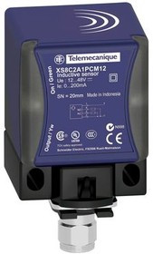 XS8C2A1NCM12, Inductive Sensor 20mm NPN Connector, M12