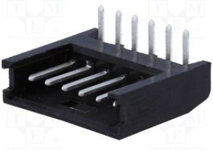 280379-1, Pin Header, скрытый, Wire-to-Board, 2.54 мм, 1 ряд(-ов), 6 контакт(-ов), Through Hole Right Angle 280379-1, Pin Header, скрытый, Wire-to-Board, 2.54 мм, 1 ряд(-ов), 6 контакт(-ов), Through Hole Right Angle