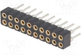 DS1002-02-2*10BT1F6, Гнездо, IDC, "мама", PIN 20, 2мм, THT, 2x10, Полн.дл 7,4мм DS1002-02-2*10BT1F6, Гнездо, IDC, "мама", PIN 20, 2мм, THT, 2x10, Полн.дл 7,4мм