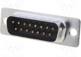DA15-PT-1, Разъем D-Sub; PIN: 15; гнездо; "папа"; прямой; THT; 5А; 20мОм