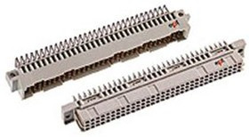 103-40064, Разъем DIN 41612, Серия Type C, 96 контакт(-ов), Штекер, 2.54 мм, 3 ряда, a + b + c