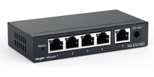 Коммутатор Reyee 5-Port unmanaged Switch, 5 10/100base-t Ethernet RJ45 Ports , Steel Case