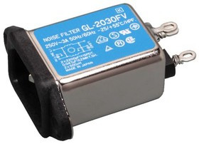 GL-2030C-10, Filtered IEC Power Entry Module, IEC C14, General Purpose, 3 А, 250 В AC