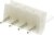 B4P-SHF-1AA(LF)(SN), 1x4P 1 2.5mm 4 Brass Plugin,P=2.5mm Wire To Board / Wire To Wire Connector