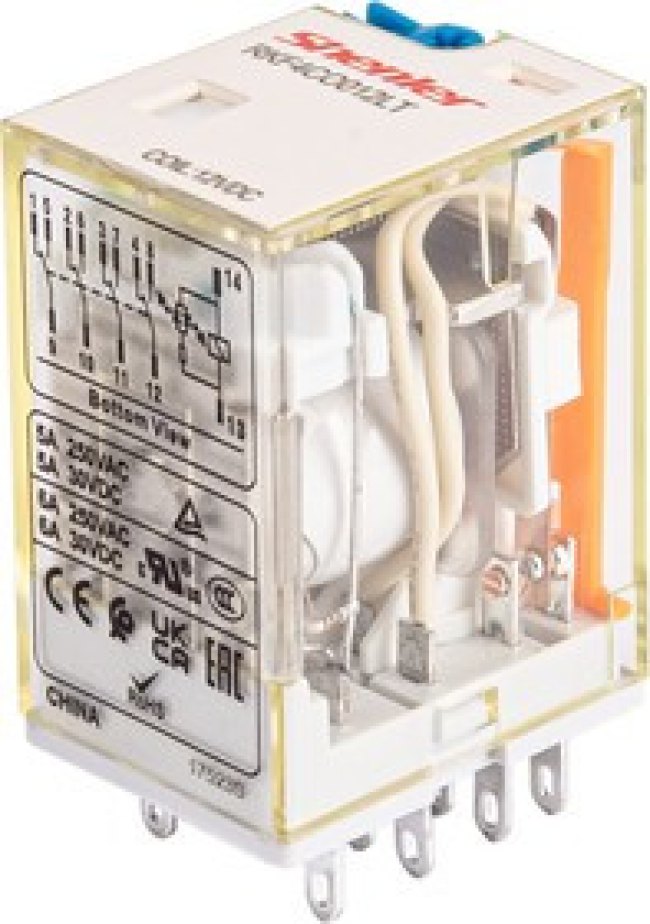 RKF4CO012LT, Реле 4пер. 12VDC, 6A/250VAC LED+тест. кнопка RKF4CO012LT, Реле 4пер. 12VDC, 6A/250VAC LED+тест. кнопка