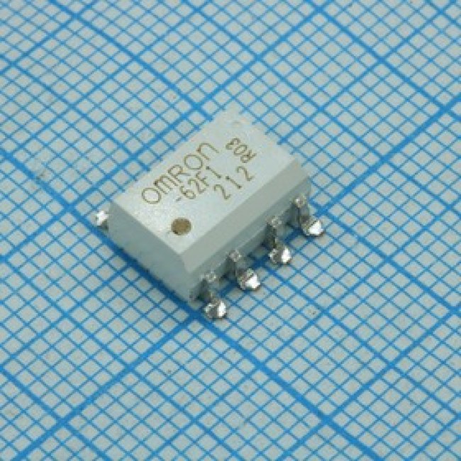 G3VM-62F1TR, Реле твердотельное вход 50мА 1.3В выход переменного тока 0.5A 60В 8-Pin PDIP для поверхностного монтажа туба