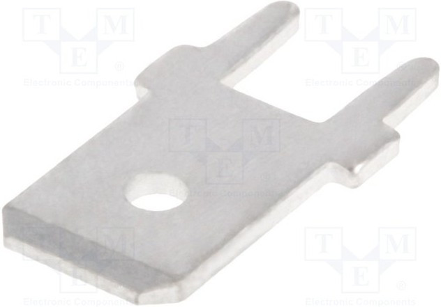 3866A.28, Наконечник: плоский, 6,3мм, 0,8мм, "папа", THT, луженые, латунь 3866A.28, Наконечник: плоский, 6,3мм, 0,8мм, "папа", THT, луженые, латунь