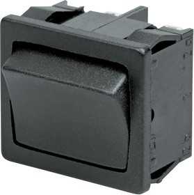 01804.6121-00, Клавишный переключатель, DPDT, Без Подсветки, Панель, Черный, 1800