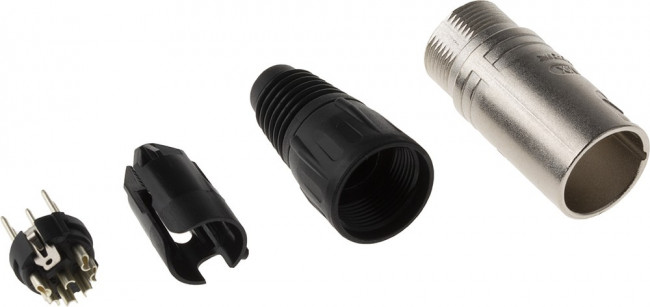 NC7MX, Cable Mount XLR Connector, Male, 50 V, 7 Way, Silver over Nickel Plating