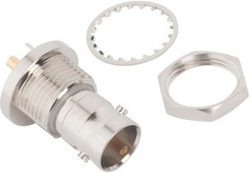 112670, RF Connectors / Coaxial Connectors RF Connector BNC Straight Receptacle Jack Solder Cup Bulkhead Rear Mount 75 Ohm Isolated