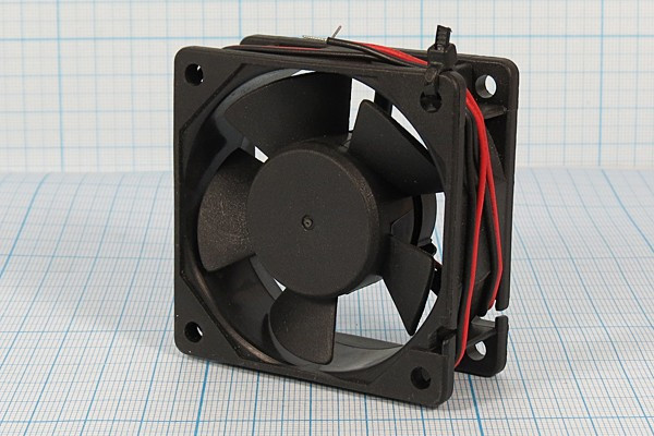 Вентилятор 60x60x25, напряжение 5В, мощность 1,7Вт, выводы 2L, подшипник скольжения, KD0506PTS2