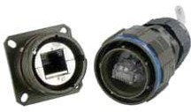 RJFTVC7ZN, Modular Connectors / Ethernet Connectors Jam Nut Rcpt cap