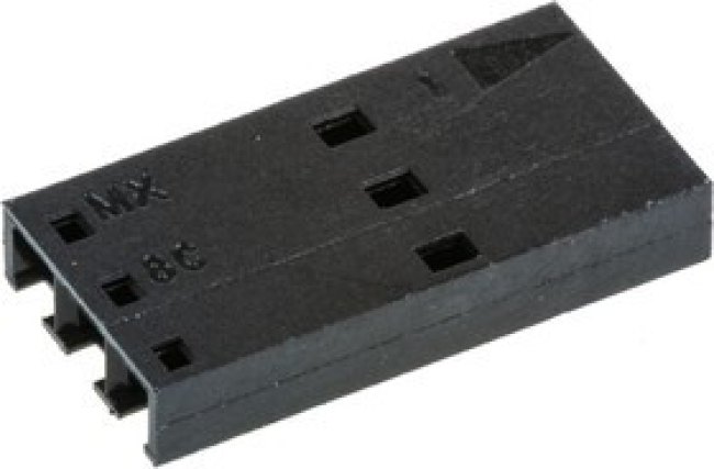50-57-9003, SL Female Connector Housing, 2.54mm Pitch, 3 Way, 1 Row