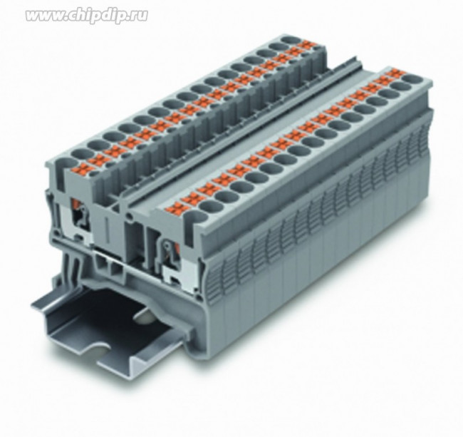 TP2.5-2-GY, Клемма проходная серии TP, сечение 2.5мм2, 2 конт., сер.
