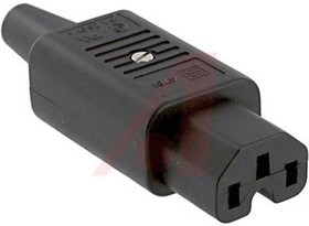 4781.0100, Разъем ввода питания, Гнездо, 250 В AC, 15 А, Монтаж на Кабель, Винт