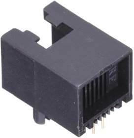 E5364-3000G2-L, Modular Connectors / Ethernet Connectors RJ14 6P4C SIDE ENTRY THT