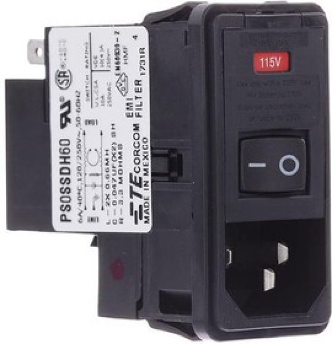 PS0SSDH60, AC Power Entry Modules 6A DUAL FUSE SNAP IN MOUNT