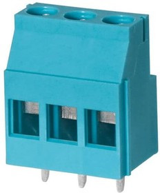 TB010-508-03BE, Fixed Terminal Blocks Terminal block, screw type, 5.08 , horizontal, 3 poles, CUI Blue, slotted screw, PCB mount