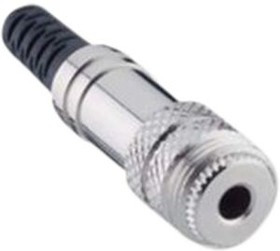 1522 01, Jack Socket, Straight, Nickel / Gold, 3.5 mm, Poles - 3