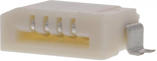 52793-0470, 52793 1mm Pitch 4 Way Right Angle Female FPC Connector, Non-ZIF