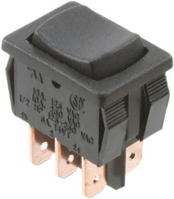GRS-4023C-1300, Rocker Switches DPDT BLK MOM-OFF-MOM