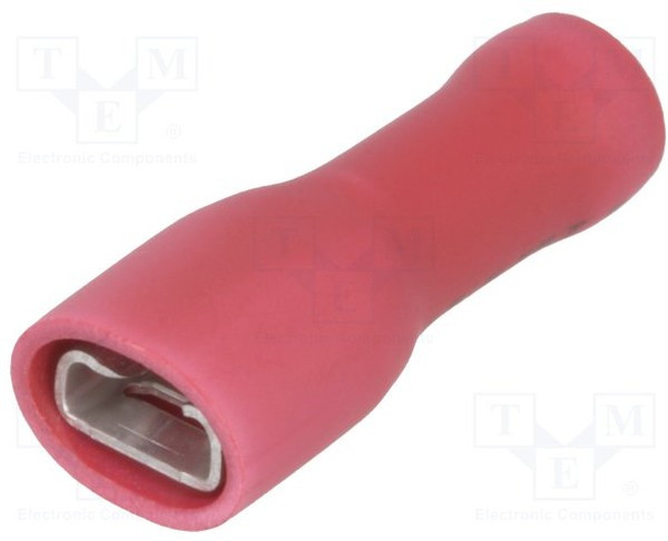 FLVDDF1.25-187A-8 RD PA S LF K, Наконечник: плоский, 4,8мм, 0,8мм, "мама", 0,5-1,5мм2, обжим