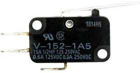 V-152-1A5, Микропереключатель SNAP ACTION; с рычагом; SPDT; 15A/250ВAC