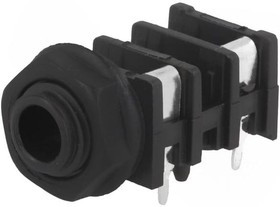 FCR50055, Гнездо, Jack 6,3мм, "мама", mono, с заземлением, с выключателем