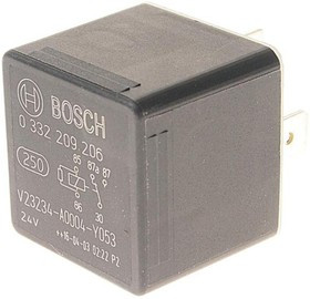 0332209206, Реле (24V 30A) 5 контактов с сопротивлением BOSCH
