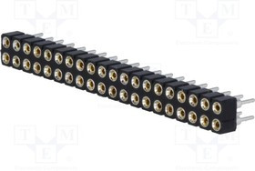 DS1002-01-2X20V13, Гнездо, IDC, "мама", PIN 40, прямой,цанговые контакты, 2,54мм, THT DS1002-01-2X20V13, Гнездо, IDC, "мама", PIN 40, прямой,цанговые контакты, 2,54мм, THT
