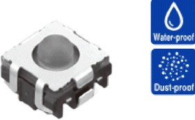 SKSUAAE010, IP67 Grey Button Tactile Switch, SPST 50 mA 1.35mm Surface Mount SKSUAAE010, IP67 Grey Button Tactile Switch, SPST 50 mA 1.35mm Surface Mount