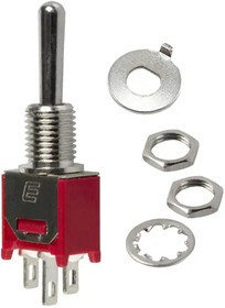 200MSP1T1B1M1QEH, Переключатель: тумблер; Пол: 2; SPDT; ON-ON; 1A/250ВAC; 3A/28ВDC